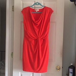 Scoop-neck Michal Kors Orange Dress, size Medium